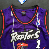 Toronto Raptors 猛龙队 1号 麦迪 紫色(大龙印花) 极品网眼球衣
