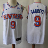 New York Knicks  新赛季 尼克斯队 9号 巴雷特 复古白色 球迷版