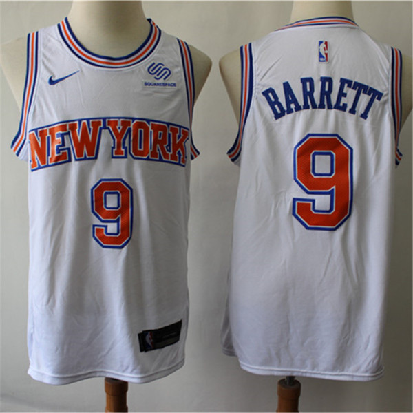 New York Knicks  新赛季 尼克斯队 9号 巴雷特 复古白色 球迷版