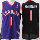 Toronto Raptors 猛龙队 1号 麦迪 紫黑 新面料球衣
