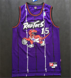 Toronto Raptors 猛龙队 15号 卡特 紫色(大龙印花) 极品网眼球迷版