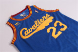 Cleveland Cavaliers 骑士队 23号 詹姆斯 复古大刀蓝 极品网眼球衣