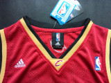 Cleveland Cavaliers 骑士队 23号 詹姆斯 复古红色 极品网眼球衣