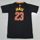 Cleveland Cavaliers 骑士队 23号 詹姆斯 黑色 短袖球迷版球衣
