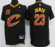 Cleveland Cavaliers 骑士队 23号 詹姆斯 黑色 短袖球迷版球衣