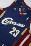 Cleveland Cavaliers 骑士队 23号 詹姆斯 复古蓝色 新面料球衣
