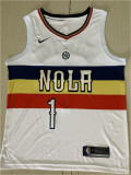 New Orleans Pelicans 新赛季 鹈鹕队（奖励版） 1号 威廉姆斯 彩虹白 球迷版