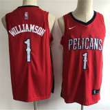 New Orleans Pelicans  新赛季 鹈鹕队 1号 威廉姆斯 红色 球迷版