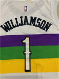 New Orleans Pelicans 新赛季 鹈鹕队（城市版） 1号 威廉姆斯 白色 球迷版