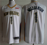 New Orleans Pelicans 新赛季 鹈鹕队 1号 威廉姆斯 白色 球迷版