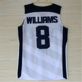 USA Basketball Dream 2012年伦敦奥运会 美国梦十 #8 德隆威廉姆斯 白色 刺绣球衣
