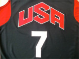 USA Basketball  Dream 2012年伦敦奥运会 美国梦十 #7 威少威斯布鲁克 蓝色 刺绣球衣
