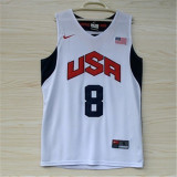 USA Basketball Dream 2012年伦敦奥运会 美国梦十 #8 德隆威廉姆斯 白色 刺绣球衣