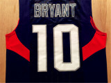 USA Basketball Dream 2008年北京奥运会 美国梦八# 10 科比-布莱恩特 蓝色 球迷版球衣