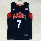 USA Basketball  Dream 2012年伦敦奥运会 美国梦十 #7 威少威斯布鲁克 蓝色 刺绣球衣