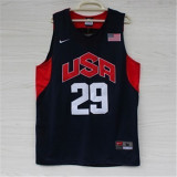 USA Basketball  Dream 2012年伦敦奥运会 美国梦十 #29 乔治 蓝色 刺绣球衣
