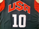 USA Basketball  Dream 2012年伦敦奥运会 美国梦十 #10 科比 蓝色 刺绣球衣