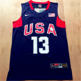 USA Basketball  Dream 2008年北京奥运会 美国梦八# 13 克里斯-保罗 蓝色 球迷版球衣