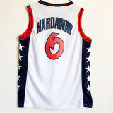 USA Basketball  Dream 1996年夏季亚特兰大奥运会 美国梦三 #6 哈达威 白色 新面料球衣