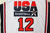 USA Basketball Dream 1992年巴塞罗那奥运会 美国梦一复刻 #12 斯托克顿 白色