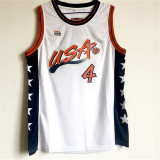 USA Basketball  Dream 1996年夏季亚特兰大奥运会 美国梦三 #4 查尔斯·巴克利 白色 新面料球衣