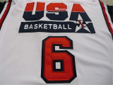 USA Basketball  Dream 1992年巴塞罗那奥运会 美国梦一复刻 #6詹姆斯 白色