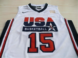 USA Basketball Dream 1992年巴塞罗那奥运会 美国梦一复刻 #15 约翰逊 白色球衣