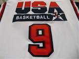 USA Basketball  Dream 1992年巴塞罗那奥运会 美国梦一复刻 #9 乔丹 白色 双层实绣球员版