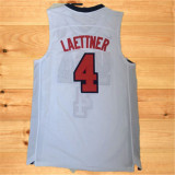 USA Basketball Dream 1992年巴塞罗那奥运会 美国梦一复刻 #4 莱特纳Laettner 白色