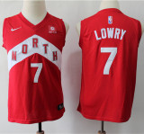 NBA kids Clothing 猛龙7号凯尔·洛瑞红色季后赛奖励版童装