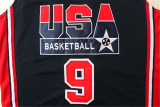 USA Basketball  Dream 1992年巴塞罗那奥运会 美国梦一复刻 #9 乔丹 蓝色 双层实绣球员版