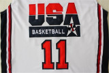 USA Basketball Dream 1992年巴塞罗那奥运会 美国梦一复刻 #11 马龙 白色