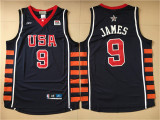 USA Basketball  Dream 2004雅典奥运会 美国梦六 #9 詹姆斯 极品网眼球衣