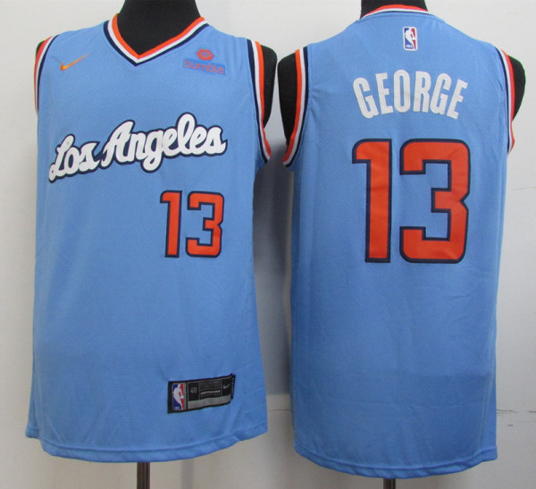 Los Angeles Clippers 新款 快船 拉丁版 13号 乔治 浅蓝