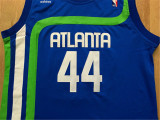 Atlanta Hawks老鹰队 44号 皮特-马拉维奇 蓝色 复古极品网眼球衣