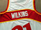 Atlanta Hawks 老鹰队 21号 多米尼克·威尔金斯 白色 极品网眼球迷版球衣