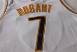 19-20新赛季 篮网7号 凯文·杜兰特（Kevin Durant） 白金 球衣