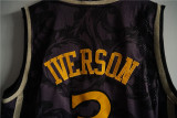 Philadelphia 76ers 76人(网眼印花) 3号 阿伦艾弗森 复古迷彩 黑色