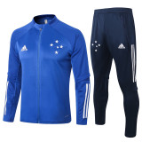 20-21 Cruzeiro (bright blue)  jacket  Adult Sweater tracksuit set