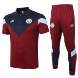 20-21 Manchester City (Red) Polo Short Training Suit