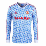 90-92 Manchester United Away (Long sleeve) Retro Jersey Thailand Quality