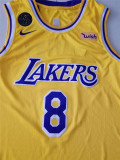 Los Angeles Lakers 湖人队 （悼念版）8号 科比·布莱恩特 黄色