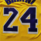 Los Angeles Lakers 湖人队 （悼念版）24号 科比·布莱恩特 黄色