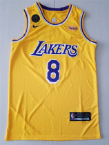 Los Angeles Lakers 湖人队 （悼念版）8号 科比·布莱恩特 黄色