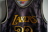 Los Angeles Lakers 湖人(网眼) 32号 约翰逊 复古迷彩 黑色