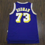 Los Angeles Lakers 湖人 73号 罗德曼 复古紫色