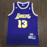 Los Angeles Lakers 湖人队 13号 威尔特·张伯伦 复古紫色 极品网眼球衣