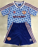 90-92 Manchester United Away (Retro Jersey) Kids kit Thailand Quality