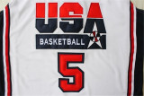 USA Basketball  Dream 1992年巴塞罗那奥运会 美国梦一复刻 #5罗宾逊 白色