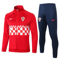 20-21 Croatia (Red) Jacket  Adult Sweater tracksuit set
